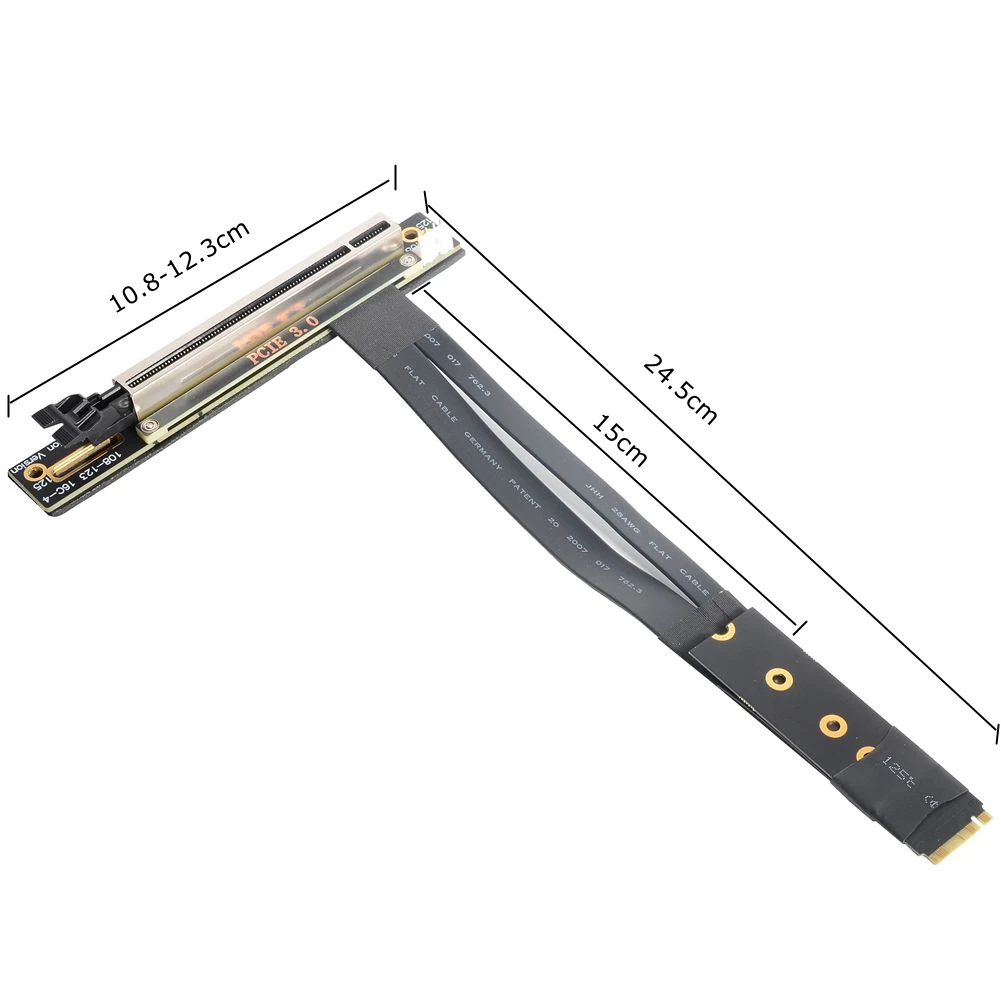 عالية السرعة 90 درجة PCI-E PCIe 3.0 X16 16X إلى M2 M.2 M-مفتاح M Gen3 موسع تمديد الحبل كابل مع كابل الطاقة Sata