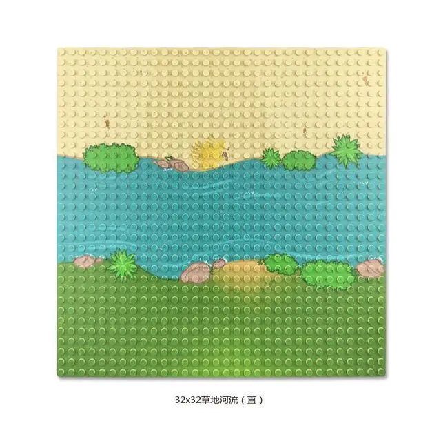 32*32 50*50 Punkte Klassische Grundplatten Blöcke DIY Kleine Größe Stadt Straße Ziegel Grundplatten Bau Gebäude spielzeug Für Kinder Geschenke