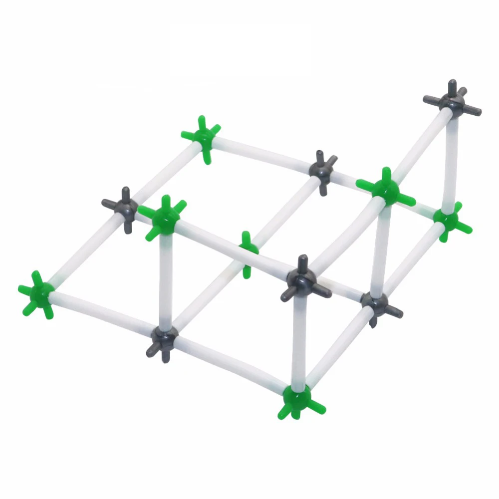 NaCl-modelo de química estructural de cristal, modelos químicos de cloro de sodio, equipo de enseñanza de laboratorio universitario y escolar, 1 juego