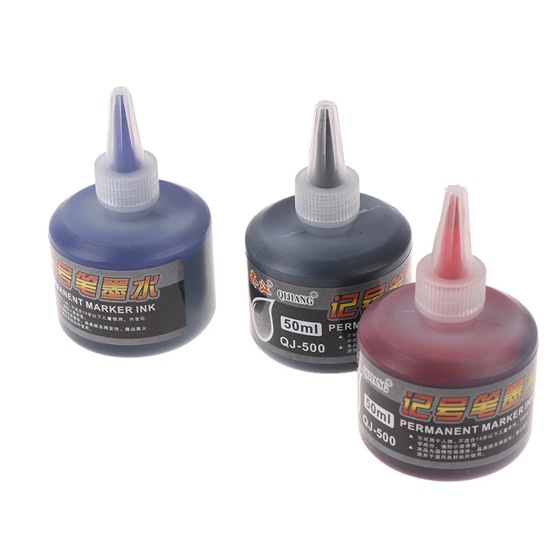 1 Máy Tính 50Ml Vĩnh Viễn Ngay Lập Tức Khô Graffiti Đen Xanh Đỏ Dầu Bút Đánh Dấu Mực Đổ Cho Bút Bút