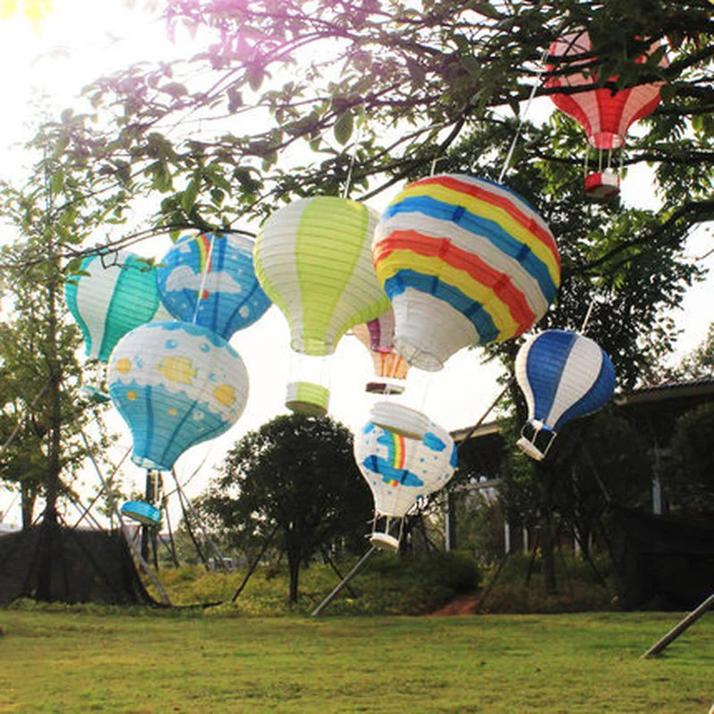 14inch 35cm 1pc Wedding Birthday Decor Hot Air Balloon Paper Lantern Christmas Festival Bar  DIY Hanging Air Balloon Lantern