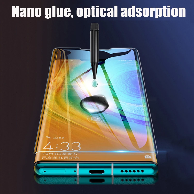 2Pcs 3D UV Liquid Full Glue Clear HD Tempered Glass For Huawei Mate 20 30 40 50 60 P30 P40 P50 P60 Art Pro Screen Protector - Image 2