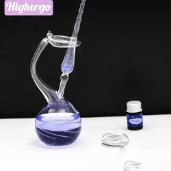 Highergo Glas Pen Wasch Halter Handgemachte Dip Stift Federhalter Schule Geschenk Schreibwaren Büro Schreibtisch Veranstalter Dekoration Liefert