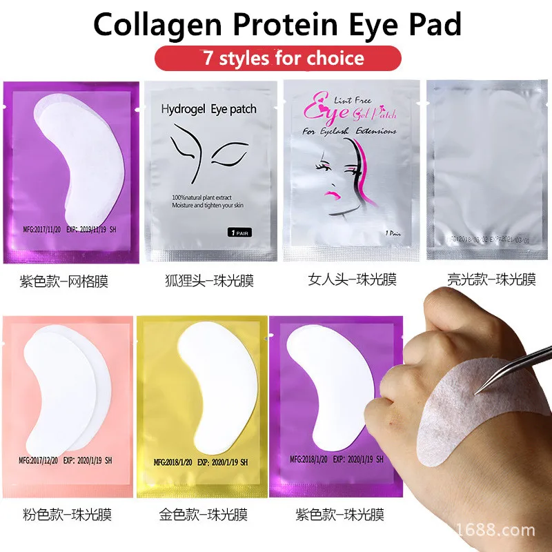 Collagen Protein Paper Patches Eyelash Under Eye Pads For Lash Eyelash Extension Tips Sticker Wraps Make Up Tools