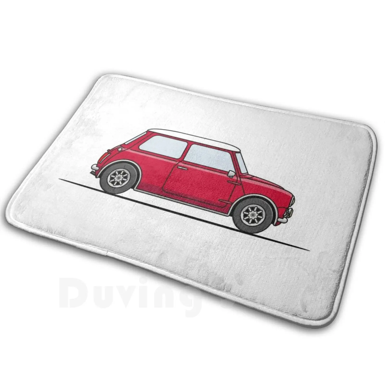 Classic Mini-Red Mat Rug Carpet Anti-Slip Floor Mats Bedroom Mini Austin Mini Morris Mini Minor Classic Mini Mini Mark 1