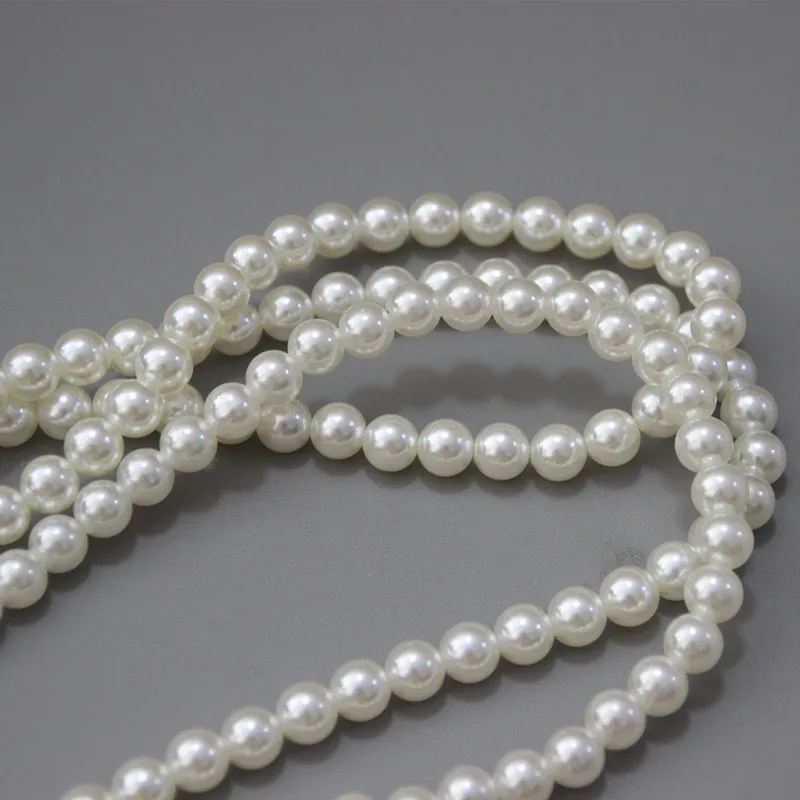 Cadena de perlas blancas para mujer, para el bolso accesorio de moda, Correa bonita para el hombro, cadena con asa de cuentas redondas
