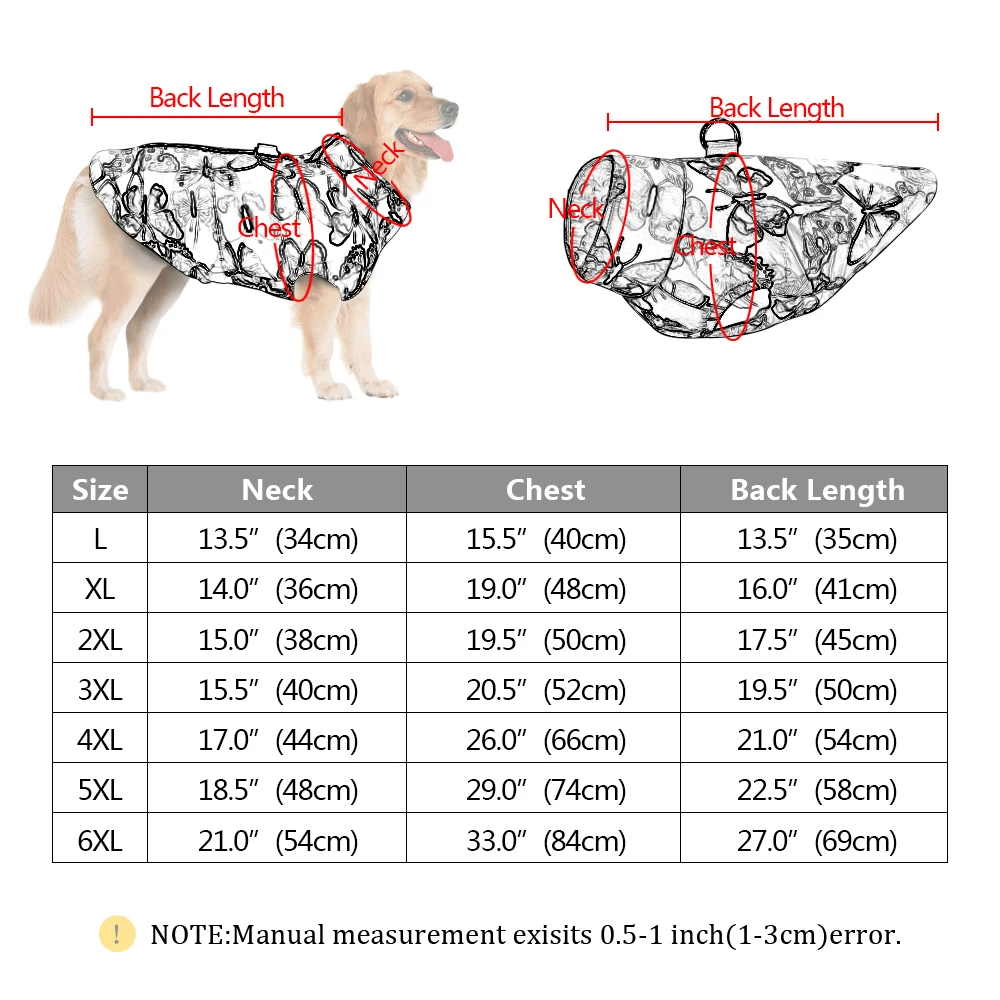 Winter Clothes for Dogs Warm Large Dog Jacket Dog Clothes Coat for French Bulldog Pet Clothing Vest for Pitbull Golden Retriever