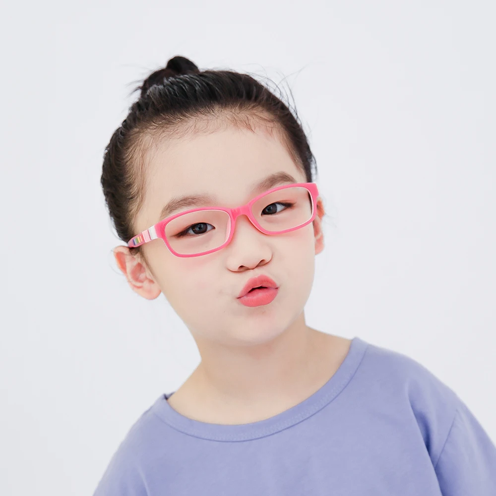 SECG Children Eyeglasses Frame Silicones Soft TR90 kids Prescription Glasses Optical Spectacle Frame Safety Anti fall Pressure