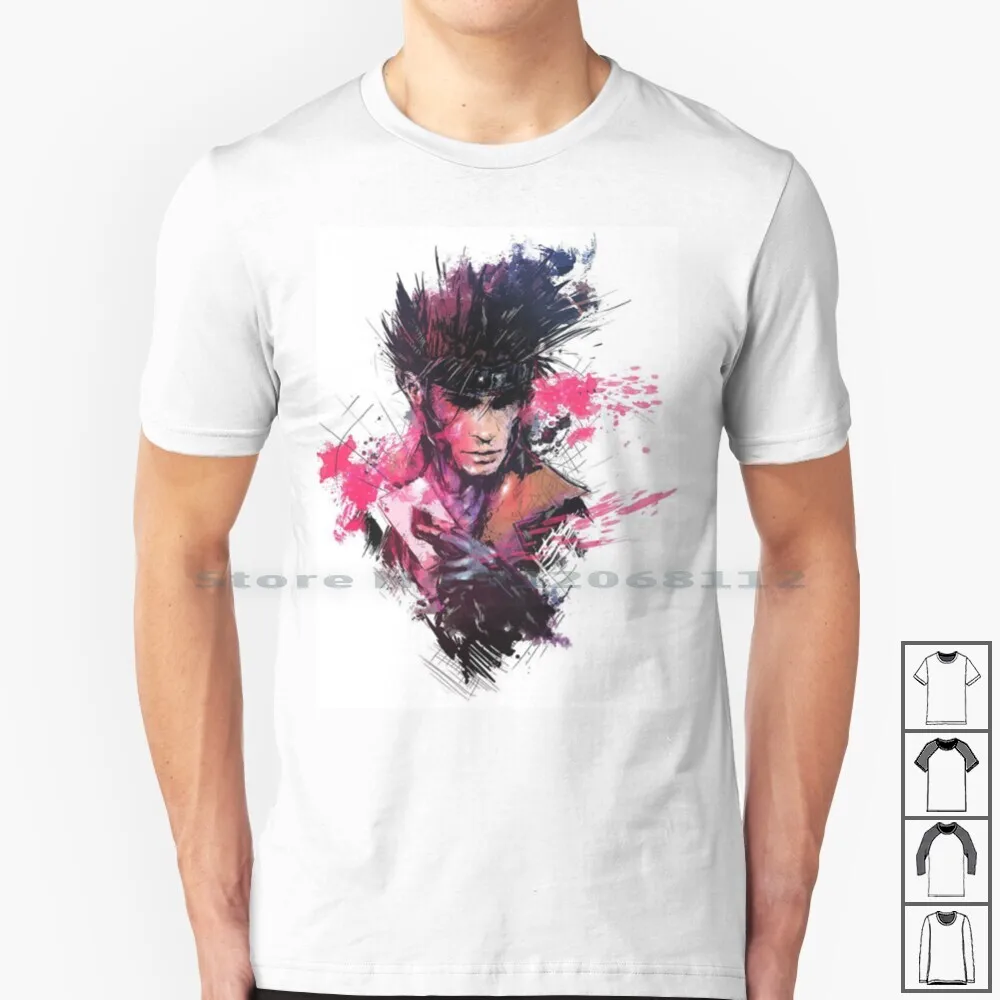 Gambit T Shirt 100% Cotton Gambit X Men