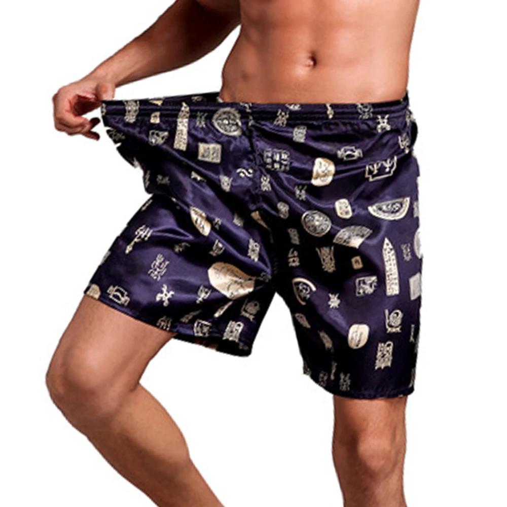 Pigiama da uomo in raso di seta pigiama pantaloni pantaloni da notte indumenti da notte pantaloncini da notte Home Comf pantaloni larghi Lingerie