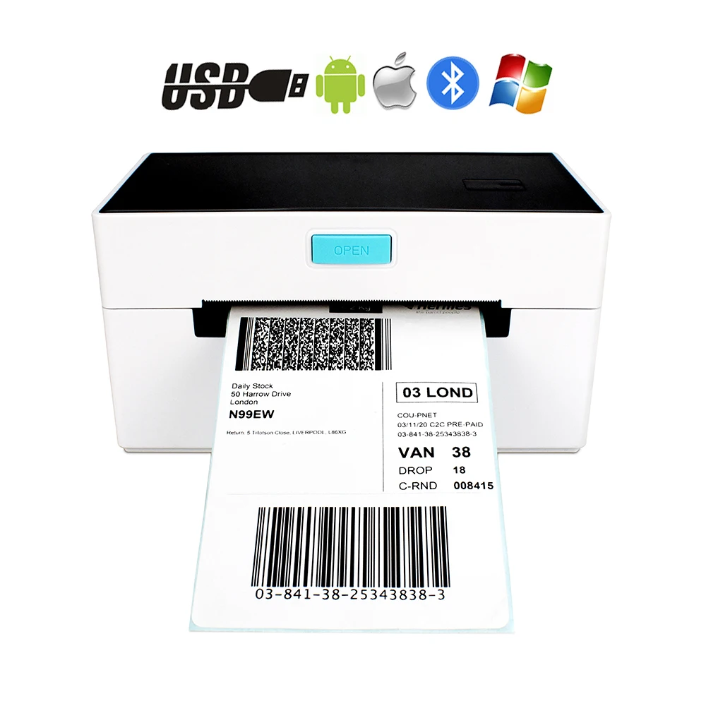 Imagem -04 - Nova Chegada Impressora de Etiquetas 4x6 Desktop Impressora de Etiquetas de Transporte Térmico Compatível com Etsy Shopify Ebay Amzon Fedex Ups