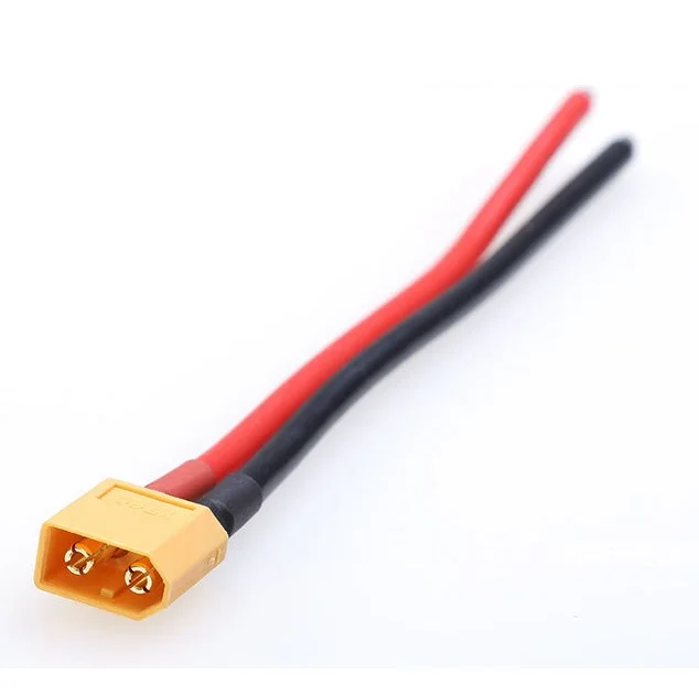 XT60 Connector Male W/Housing 10CM Silicon Wire 14AWG XT-60 PLUG