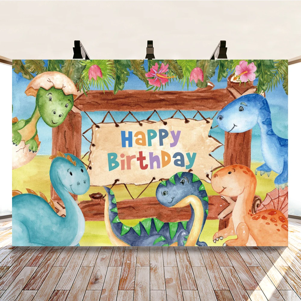 

Yeele Cartoon Jungle Dinosaur Background for Baby Birthday Photography Photocall Portrait Photographic Backdrops Photo Studio