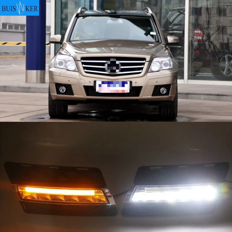 

Car For Mercedes Benz GLK 300 GLK350 GLK500 2008 - 2012 Yellow Trun Signal LED DRL Daytime Running Light Fog Head Lamp