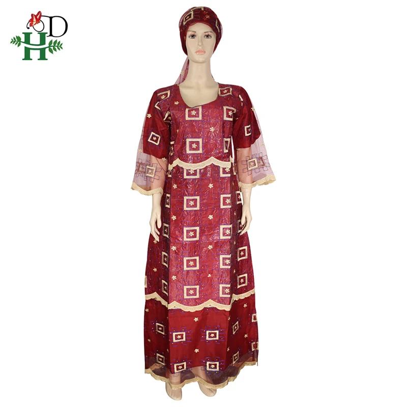 H&D african clothes for women traditional plus size african wear south africa lady maxi dresses dashiki long dress gele headtie