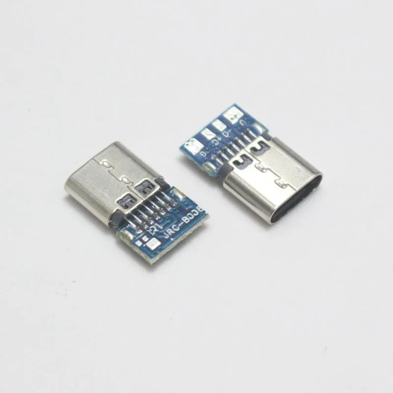 20-100 قطعة المصغّر USB 3.1 نوع C موصل 14 دبوس أنثى المقبس وعاء من خلال ثقوب PCB 180 عمودي درع USB-C