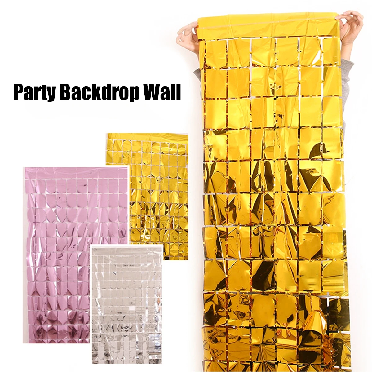Backdrop Fornite Rain For Photo Zone Birthday Decoration Wedding Decor Christmas Tinsel Glitter Foil Backdrop Party Curtain