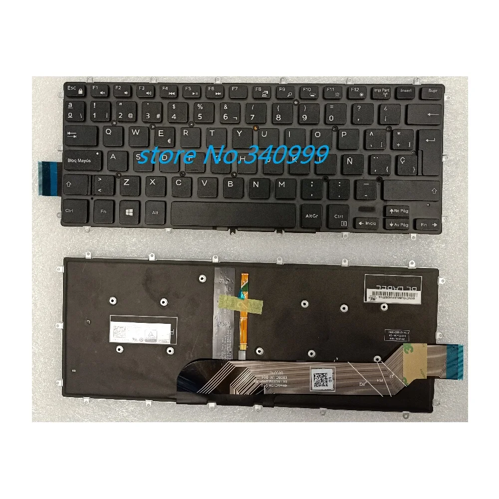 NEW Spanish Laptop Keyboard For Dell Inspiron 14 7466 7467 14-7000 14-7466 7460 7378 13 5368 5378 7368 SP