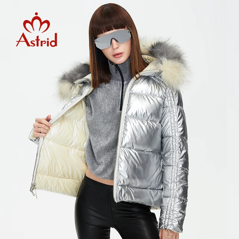 Astrid 2022 New Winter Women\'s coat women warm thick parka fashion short Jacket Artificia fur hood female clothing Outerwear