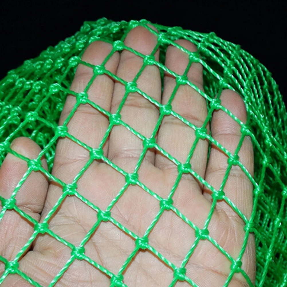 Rhombus Mesh Hole Net New Nylon Fishing Net Green Net  Collapsible Fishing Tools