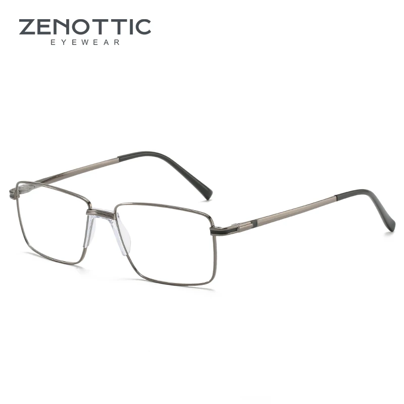 

ZENOTTIC 2024 Business Style Glasses Frame Ultralight Metal Spectacles Rectangle Korean Eyewear