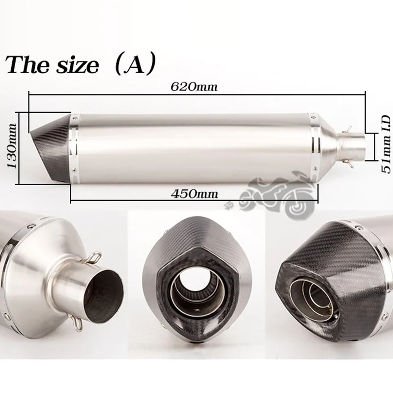 MT 09 Motorcycle For ARROW For R6 CB1000R TMAX 530 WR450F Universal Motorcycle Akrapovic Exhaust Pipe Muffler Scooter