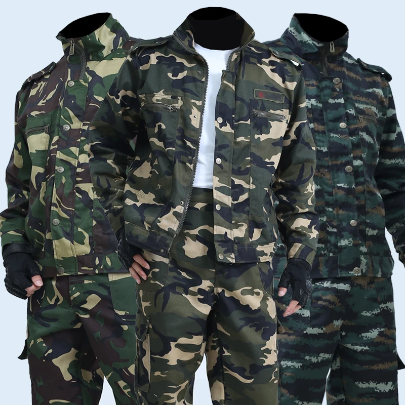 Men's Work Clothes Spring And Autumn Camouflage Tooling Wear-resistant Outdoor Labor Insurance Suit