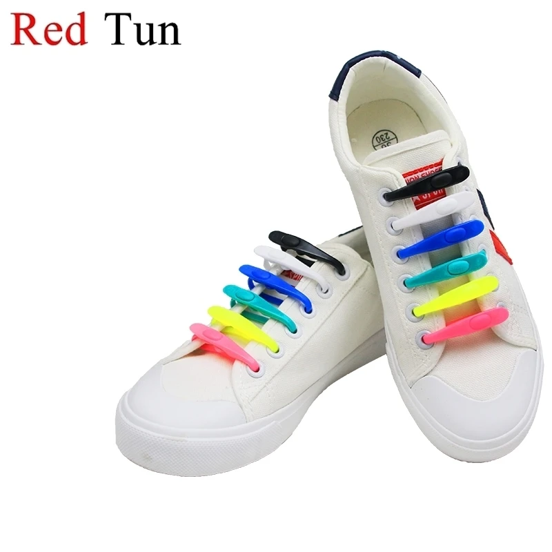 

14pcs Silicone Shoelaces Round Elastic Shoe Laces Special No Tie Shoelace For All Kids / Adults