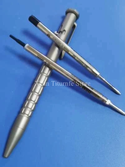 

Titanium TC4 Dual-purpose Pen of Mechanical pencil & Gel pen EDC Pesonal defense tool Stone washed Surface