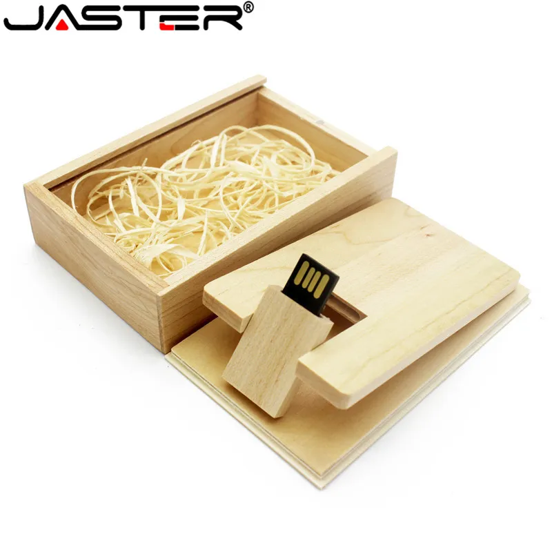 

SHANDIAN customer LOGO Wooden card USB+packing box USB Flash Drive Pendrive Memory card pen drive 4G 16GB 32GB 64GB wedding gift