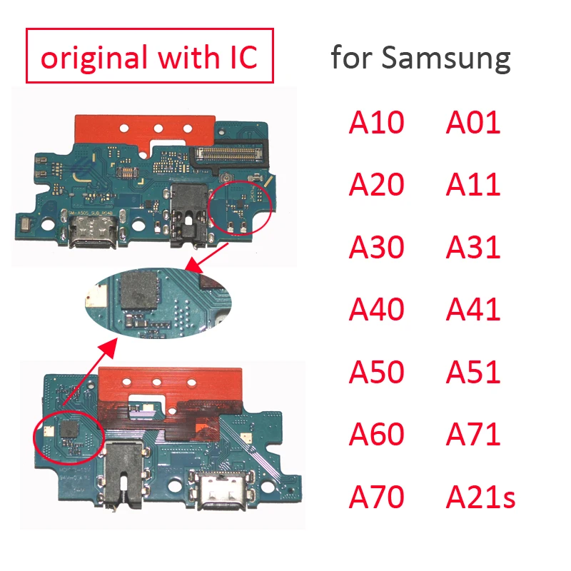 

USB Charging Port Dock Connector Board For Samsung A50 A51 A10 A20 A30 A40 A60 A01 A11 A31 A41 A71 A21s New Phone Fast Charger