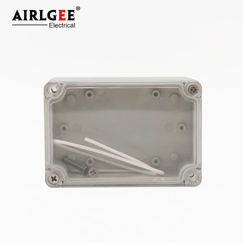 100 x 68 x 50mm surface screw mounting transparent cover waterproof junction box ABS plastic sealing engineering box