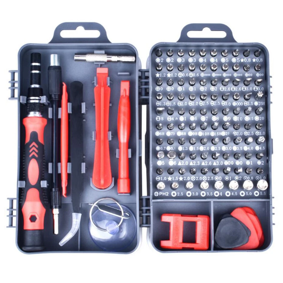 115 in 1 Screwdriver Set With Mini Bit Plastic Case Precision Screw Driver Kit for iPhone Huawei Tablet iPad Tools Kit 20set/lot