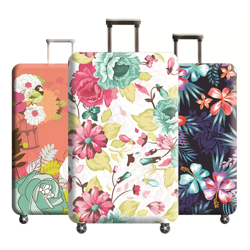 

Flower pattern luggage protector suitcase elastic protective covers Trolley case Dust for 18-32 inch traveling accessories H197