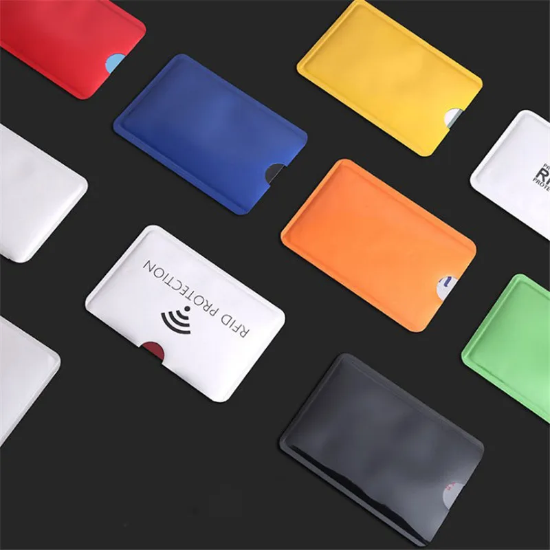 

10PCS Men Anti Rfid Wallet Blocking Reader Lock Bank Card Holder Id Bank Card Case Protection Metal Credit NFC Holder Aluminium