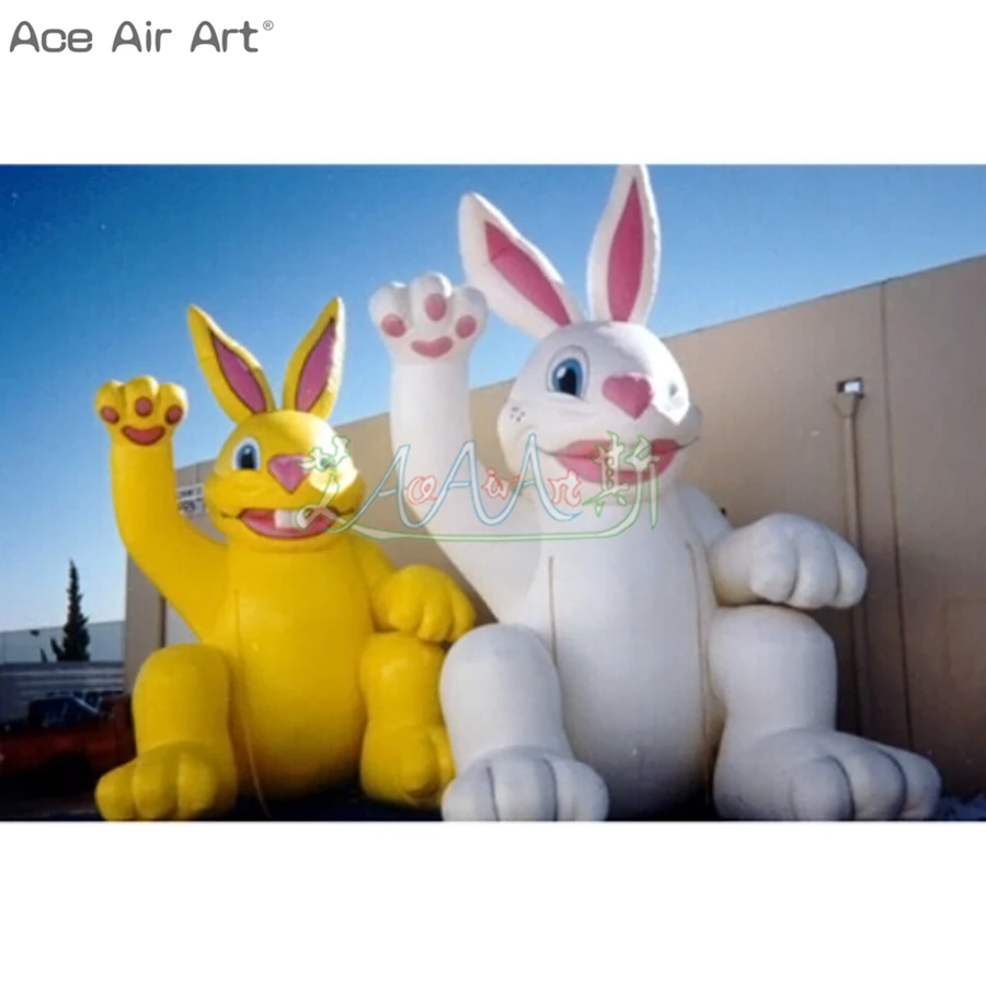 2022 Newest Easter Bunny Custom Decorations Giant Sitting Inflatable Easter Rabbit Cartoon For Easter Events And Parties