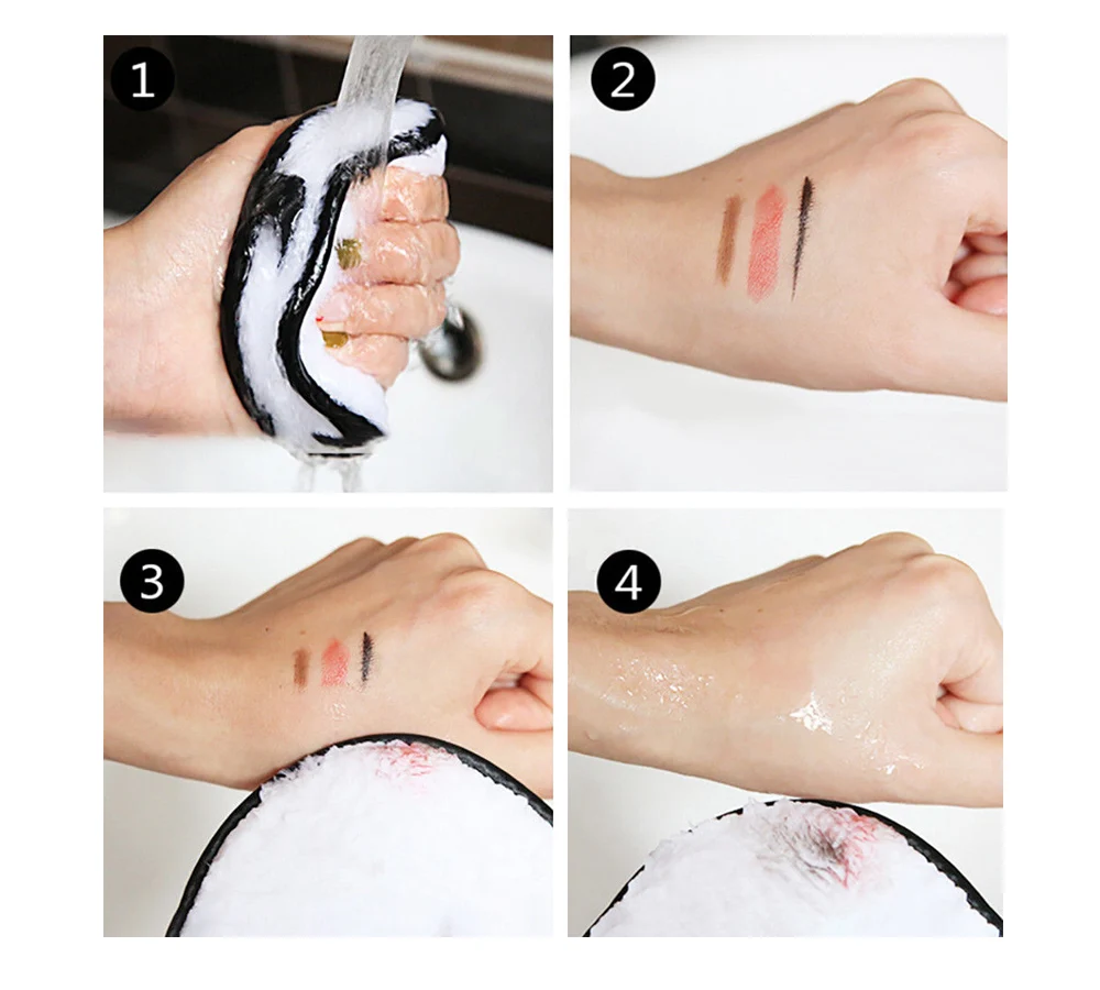 2/3pcs tamponi di stoffa in microfibra struccante per il viso soffio di cotone doppio strato asciugamano detergente per il viso riutilizzabile Nail Art pulizia pulire