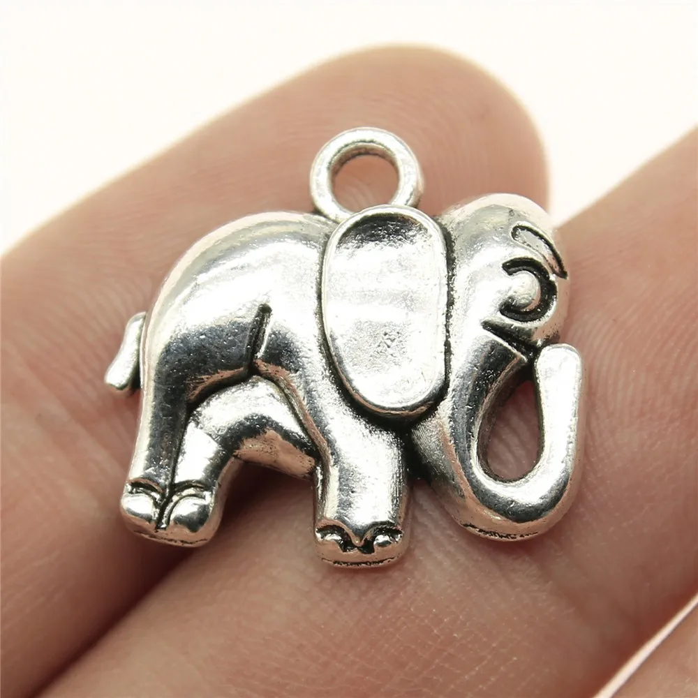 

60pcs 21x20mm Elephant Charms Wholesale Antique Silver Color Pendant Charms Wholesale Jewelry Findings For Jewelry Making