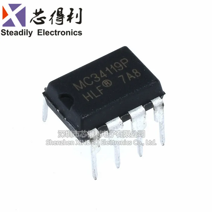 10pcs/lot New Mc34119 Mc34119p Mc34119api Dip-8 Low Power Audio Amplifier