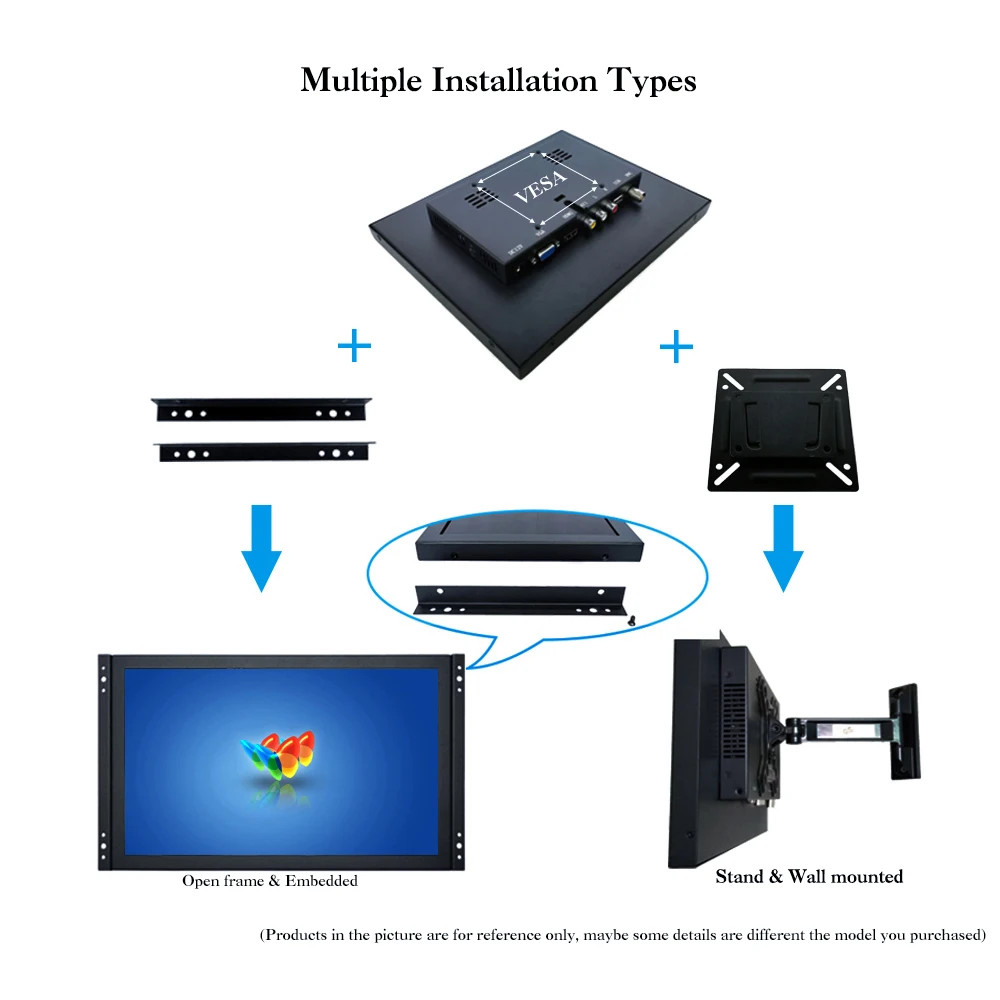 Imagem -06 - Monitor de pc com Inicialização 215 1920x1080p Entrada Hdmi Bnc av Vga Shell de Metal Incorporado Estrutura Aberta Controle Remoto Zk215tn59