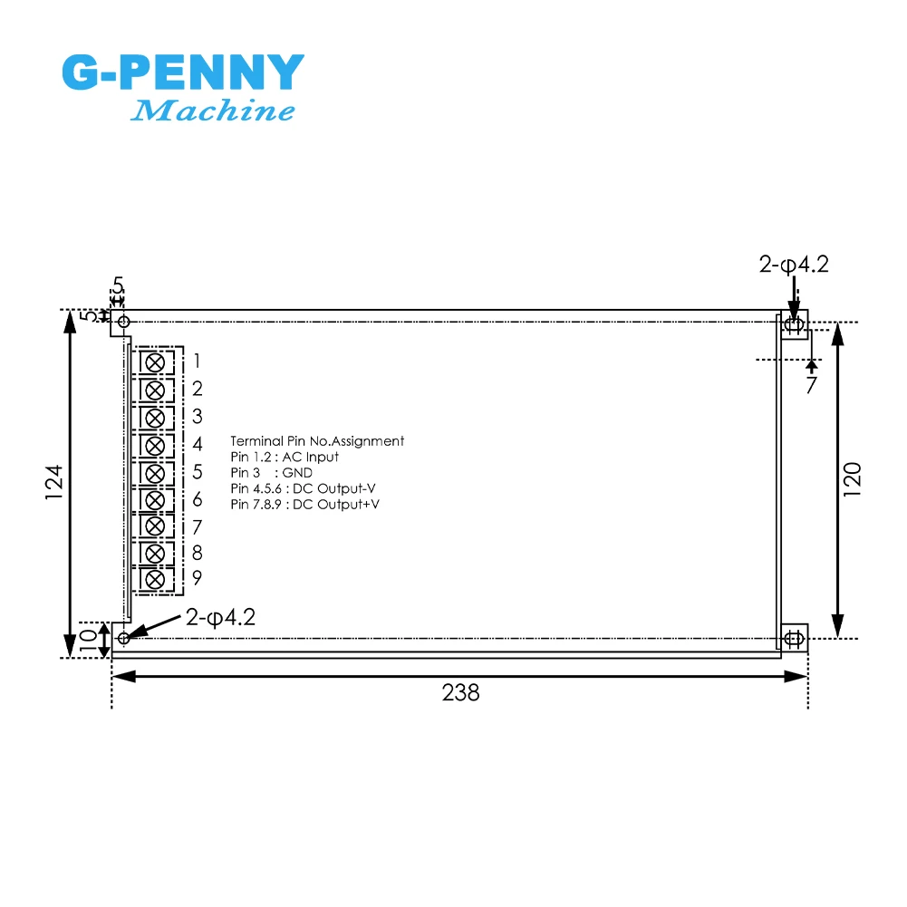 G-PENNY DC Power Supply 600w Input AC90～132VAC/180～264VAC Output 12/24/36/48V Switch Power Supply For CNC machine