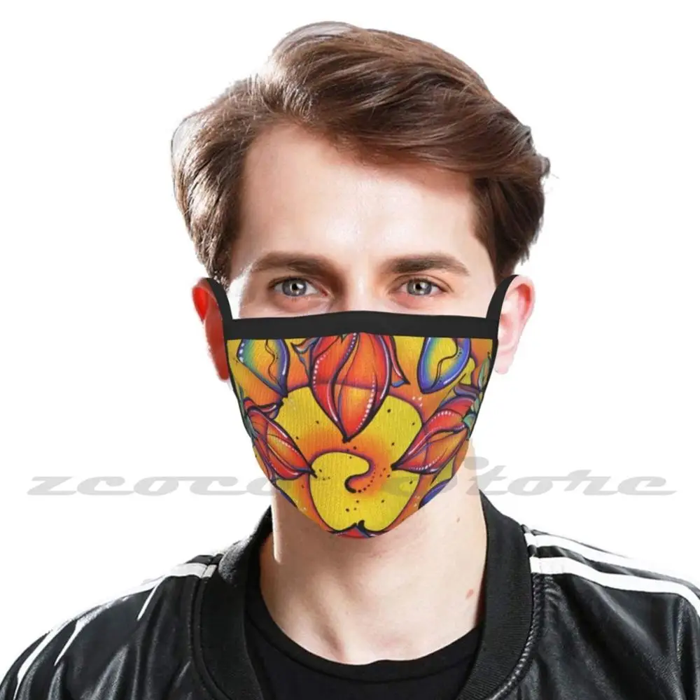 Ready To Bloom Custom Pattern Washable Filter Pm2.5 Adult Kids Mask Mandala Blooming In Bloom Roses