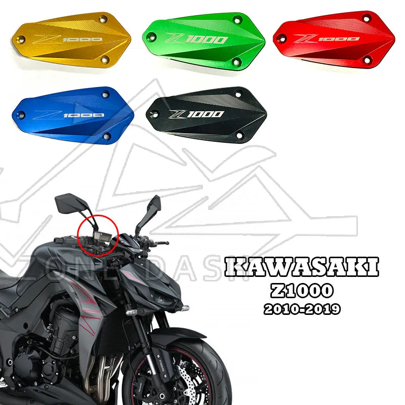 Motorcycle Accessories CNC Aluminum Front Brake Fluid Reservoir Cover Cap Decorative cover For KAWASAKI Z1000 Z-1000 2010-2019