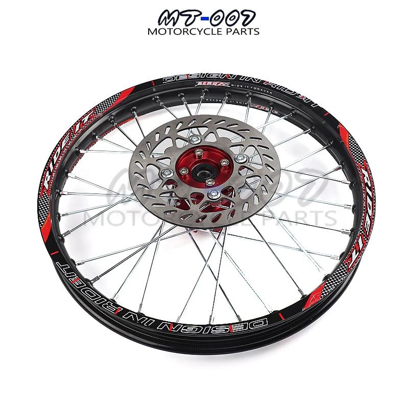 1.60-17 & 1.85-14 inch Front Rear Alloy Wheel Rim with CNC Hub brake disc For KAYO HR-160cc TY150CC Dirt Pit bike 14/17 inch