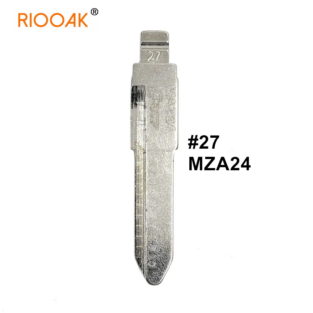 

10pcs KD 2 IN 1 Lishi MZA24 #27 Engraved Line Key Blade Scale Shearing Teeth Cutting Key Blank for Mazda