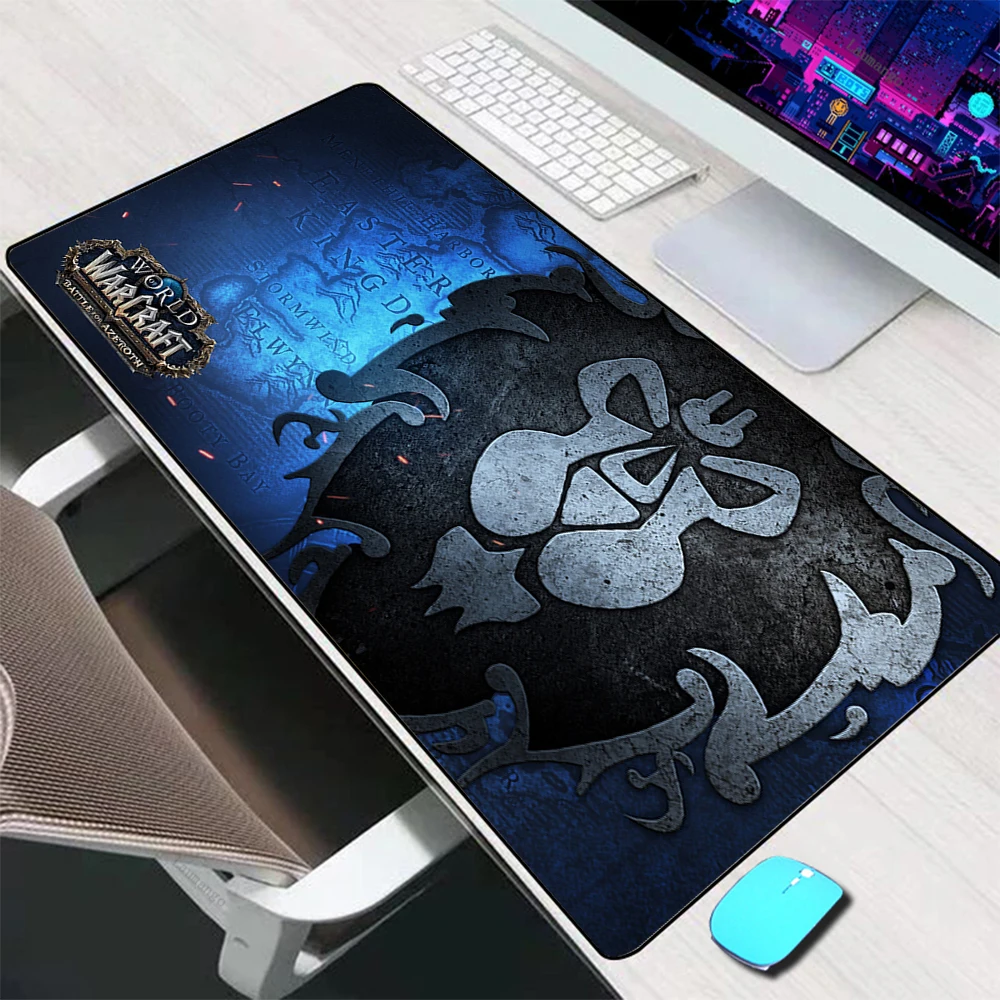 World of Warcraft Alliance Mouse Pad Large Gaming Accessories Mouse Mat Keyboard Mat Desk Pad Computer Mousepad Gamer Mausepad