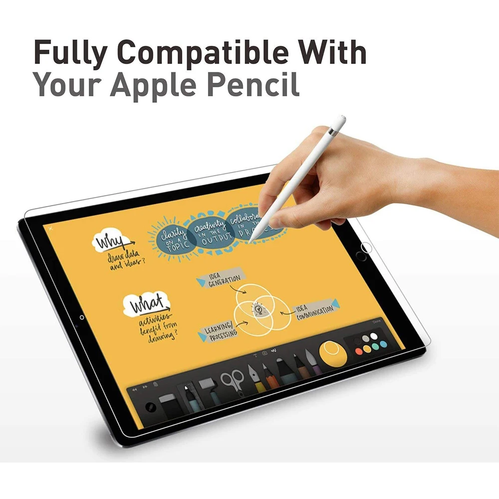 2 Stück gehärtete Glasfolien für 2024 iPad Air 11/13 M2 Pro 11/13 M4 Displayschutzfolie für iPad 3/4/5/6/7/8/9/10th Air 4/5 Pro 11 – Detail 7