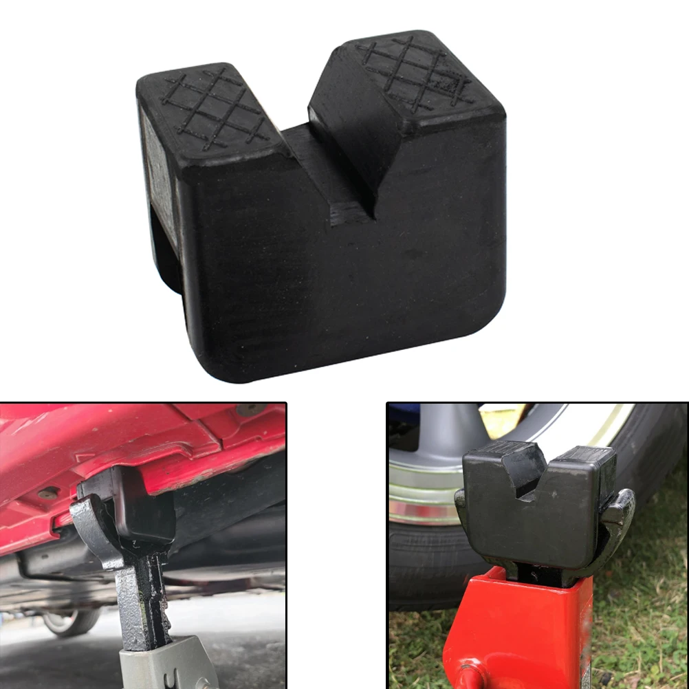 

Universal Rubber Square Jack Pad Sill Damage Protector Frame Rail Slotted Pinch Welds Side Protection Guard Repair Lift Disk