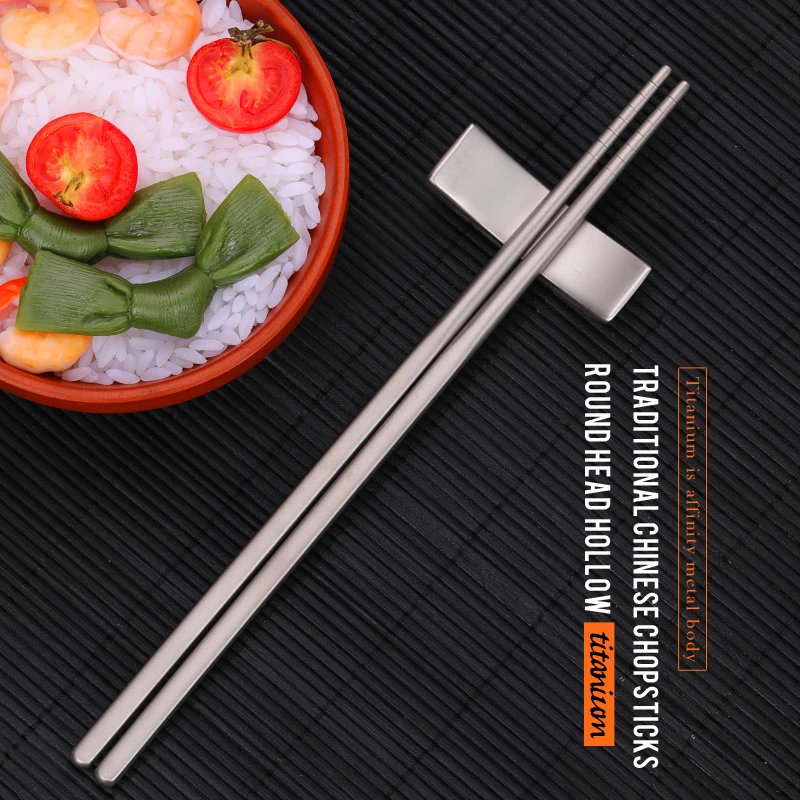 

Tiartisan 230mm Titanium Chopsticks Lightweight Eco-Friendly Durable Survival Utensil Tool Perfect for Camping, Home, Travel