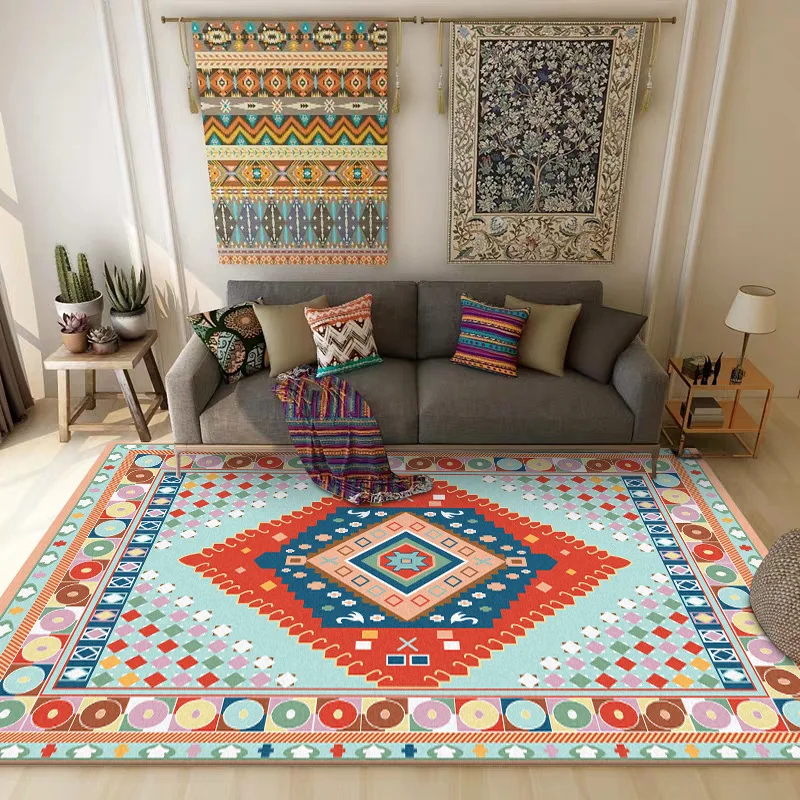 

Colour Bohemian style 3D Printed Carpet Geometric Pattern Home carpets for Living room bedroom Area Rug Kids Room Play Floor Mat